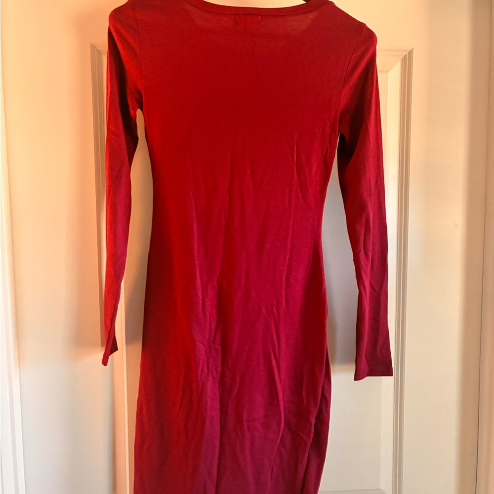 Leith Long Sleeve Magenta Dress - Picture 3 of 3